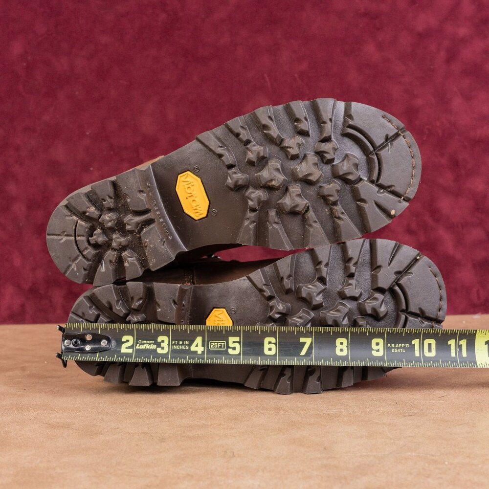 Carolina Men Logger Comp Toe Brown Leather Waterproof Work Vibram Boots 7.5 - Picture 5 of 8